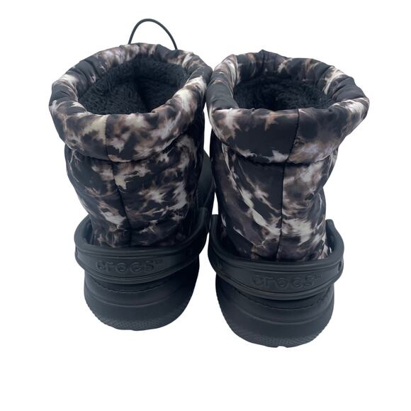 Crocs Neo Puff Booties Lined Faux Fur Black Tie Dye  Mens 8 Womens 10 Unisex main image 5